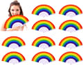 10 st Regnbågshandfläktar Pride-fläkt Vikbara Hållna Fläktar Dekorativa, ZQKLA