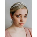 Miniatyrbild 1 av 5: Silver Bröllops Tiara och Krona med Kam, Rhinestone Brud, ZQKLA