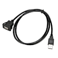 Miniatyrbillede 5 af 5: 2 Pak Square Single Port USB 3.0 Panel Flush Mount Forlængerkabel