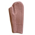 Miniatyrbild 1 av 5: Vintervirkade handskar helfinger stickade vantar enfärgad varma handskar Pink