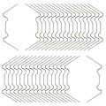 Miniatyrbilde 5 av 5: 100 stk W-type Drivhus Glass Fjærtråd Glassering Overlappende Klips Festespenner