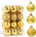 Gull Julekuler, Juletrepynt, Plast De,ZQKLA