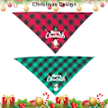 Miniatyrbild 4 av 5: 2-pack Hundhalsduk i Klassisk Rutigt Julklappsdesign, ZQKLA