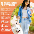 Miniatyrbild 2 av 6: 3D Stegräknare för promenader, enkel stegräknare med R,ZQKLA