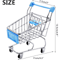 Miniatyrbilde 2 av 6: Mini Handlevogn, 2 stk. Mini Vogn, Miniatyr Shopping, ZQKLA