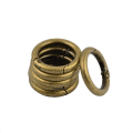 Miniatyrbild 2 av 5: Rund Karbinhake i Metall med Fjäderbelastad Spänne för Halsband Armband H
