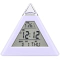 Miniatyrbild 1 av 5: Pyramidformad väckarklocka med LED-bakgrundsbelysning och digital ti,ZQKLA