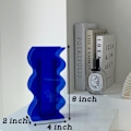 Miniatyrbild 3 av 7: Akrylvas, Geometrisk Akrylblomvas, Hög Vågsform, ZQKLA