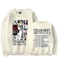 Miniatyrbillede 2 af 3: Taylor Swift The Eras Tour Trykt Unisex Sweatshirt Langærmet Rund Hals Afslappet Løs Pullover Toppe, S, Abrikos