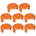 Miniatyrbillede 1 af 5: 8 stk. spolekapsler til Worx WG150 / WG151 / WG163 / G165 plæneklipper, ABS reservedele, WA6531 DCQW 8pcs