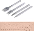 4 st Hålstansverktygssats, 3mm DIY Läderkit, Läder Cra,ZQKLA