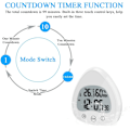 Miniatyrbillede 3 af 5: Badeværelsesur, LCD Digital Alarm med Vandafvisende Touch Display, ZQKLA