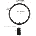 Miniatyrbild 2 av 5: Gardinklämmor med ringar (桅50mm, 16-pack) - Rustpr,ZQKLA