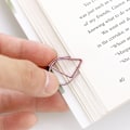Miniatyrbillede 4 af 5: Papirclips/Bogmærker i rustfrit stål, dråbeformede - Til bog, M,ZQKLA