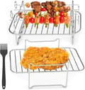 2 stk. Airfryer Stativ, 4 Spid 304 Rustfrit Stål Grillstativ