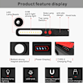 Miniatyrbillede 4 af 5: Genopladelig LED Arbejdslampe, Dual Color Combo Light 2 i 1 I,ZQKLA