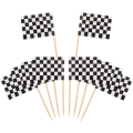 Miniatyrbillede 1 af 5: 120 Stykker Ternet Raceflag Party Kage Tandpirkere Flag F,ZQKLA