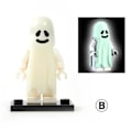 Miniatyrbillede 1 af 5: Spøgelsesmodel Actionfigurer ABS Smilende Lysende Gyser Byggeklodser Legetøj Små Klodser Legetøj Minifigur