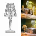 Miniatyrbillede 1 af 3: Dewenwils Krystal Bordlampe Opladning Touch Lampe Soveværelse Natlampe