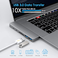 Pikkukuva 4 / 7: USB-C -sovitin MacBook Pro/Air 13\" 15\" 16\", 7-in-1 USB-C - HDMI, ZQKLA
