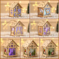 Miniatyrbilde 2 av 6: Julelysende trehus 2 stk julepynt De,ZQKLA