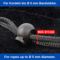 Miniatyrbilde 4 av 7: Snørestopp, 1 Hull, 22 x 17 mm, Hull 6,5 x 4,8 mm, Ideell f,ZQKLA