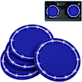 Pikkukuva 3 / 5: Bling-auton alustat, 4 kpl PVC-auton kupinpidike-alustat - An