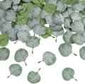 200 st Silk Eucalyptusblad 7,5 cm Simulerade Runda Blad, ZQKLA