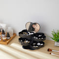 Miniatyrbillede 3 af 6: 4-lags Rejse Smykkeskrin Organizer Display Bakke, Sort, Port, ZQKLA