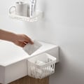 Miniatyrbillede 4 af 4: Vægmonteret opbevaringsboks badeværelse toilet multifunktionel opbevaringsreol
