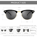 Pikkukuva 4 / 5: Retro Round Semi Rimless Polarisoivat Aurinkolasit UV-Suoja, ZQKLA