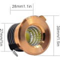 Miniatyrbillede 2 af 5: 6 Pak Mini Sorte LED Forsænkede Loftspots Mini LED Spotlight Til Skabsloftlys, 3w, Varm Hvid, hww