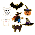 Miniatyrbillede 5 af 6: Halloween Cookieform i Rustfrit Stål 7 Sæt DIY Kagebageredskab