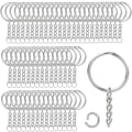 Miniatyrbilde 1 av 6: 100 stk Nøkkelring med Kjede 25mm Split Nøkkelring L, ZQKLA