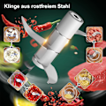 Miniatyrbillede 2 af 5: Elektrisk kødhakker, Mini elektrisk hakker, 250 ml, Elektrisk, ZQKLA