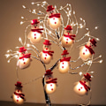Miniatyrbillede 1 af 7: Snemand Juletræ LED Garland Lysstreng Juledekoration, ZQKLA