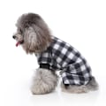 Miniatyrbild 3 av 5: Husdjurskläder Svart och Vit Rutig Hemkläder Liten Hund Vinter Plysch Hundpyjamas