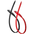 Miniatyrbillede 1 af 3: QuickZip Zip-Tie Multi-Purpose Kombinationslås 2-pak Rød/Sort, ,ZQKLA