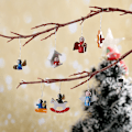 Miniatyrbilde 5 av 7: Mini Julepynt i Harpiks, Sett med 48 - Rustik Juldekor, ZQKLA