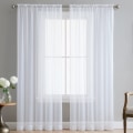 Miniatyrbild 1 av 7: Enkla Rod Pocket Sheer Voile Gardinpaneler Vita 1 P,ZQKLA