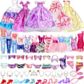 Miniatyrbild 1 av 5: 35-pack Handgjorda Dockkläder Set Inklusive 2 Prinsessklänningar, ZQKLA