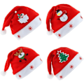 Miniatyrbillede 1 af 5: Julehatte Santahat, 4 stk Julehatte Rød Hat Julehat