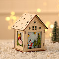 Miniatyrbillede 6 af 6: Julelysende Træhus 2 stk. Julepynt De,ZQKLA