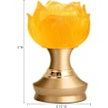 Miniatyrbillede 2 af 5: LED Lotus Buddhistisk Lys, Varm Gul Buddha Lotus Lampe, 2 i 1 U