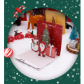 Miniatyrbild 4 av 7: 3D Julkort, 6-pack Pop Up Julkort God Jul, ZQKLA
