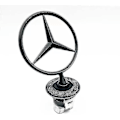 Miniatyrbild 2 av 4: Huvudstjärna Emblem Badge Legering Pläterad Huvbyte Tillbehör Passar För W124 W210 E-klass W202 W203 C-klass W204 W220 1994-2007 (svart)