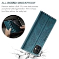 Miniatyrbillede 4 af 5: AUTSPACE A01 Serie RFID Blokerende Tegnebog Retro Mat Læder Telefon Cover til iPhone 11 6.1 tommer Style D