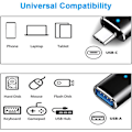 Pikkukuva 3 / 7: USB C - USB OTG 3.0 -sovitin - USB Type C uros - USB A naaras, ZQKLA