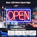 Miniatyrbild 2 av 5: Neon LED Open Neon Bokstav Väggkonst Open Ljusskylt USB Dimbar, ZQKLA