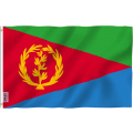 Pikkukuva 1 / 5: 3x5 Jalkaa Eritrean Lippu - Elävä Väri Ja Haalistumaton - Kankaalla Vahvistettu
